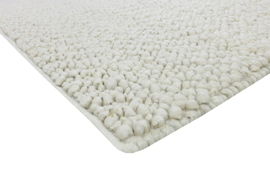 Lavender White Wool & Cotton Rug