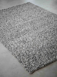 Lavender White & Black Wool & Cotton Rug