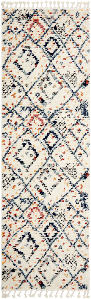 Kalbarri White Multicolor Runner Rug