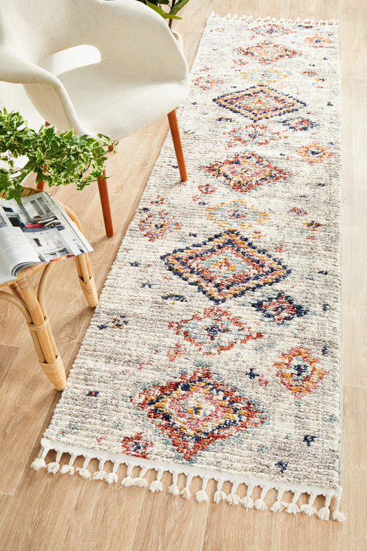 Kalbarri Silver Multicolor Runner Rug