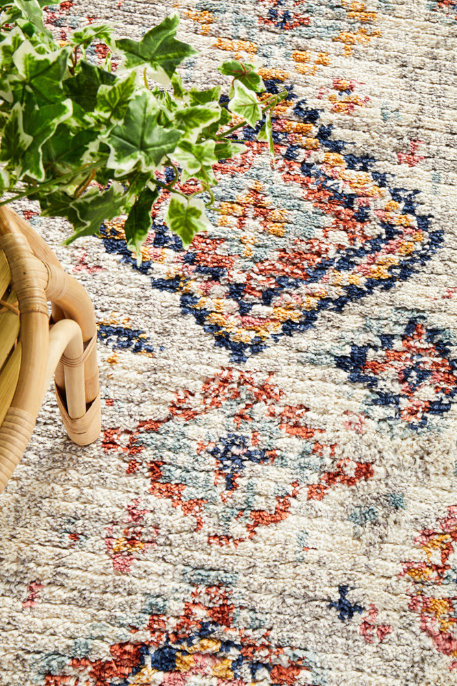 Kalbarri Silver Multicolor Runner Rug
