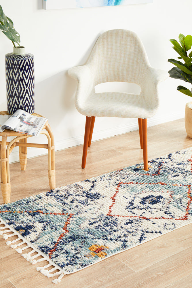 Kalbarri Blue Multicolor Runner Rug