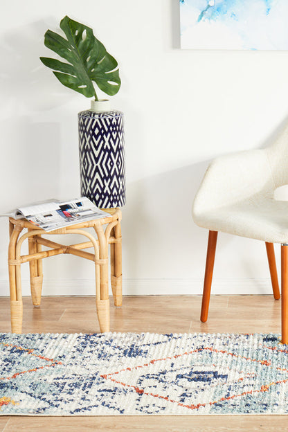 Kalbarri Blue Multicolor Runner Rug