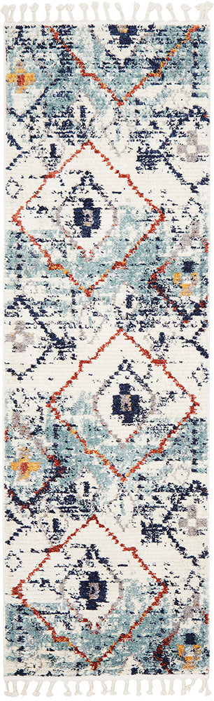 Kalbarri Blue Multicolor Runner Rug