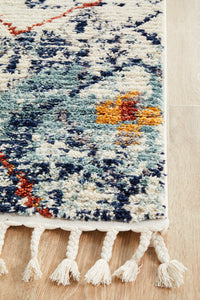 Kalbarri Blue Multicolor Runner Rug