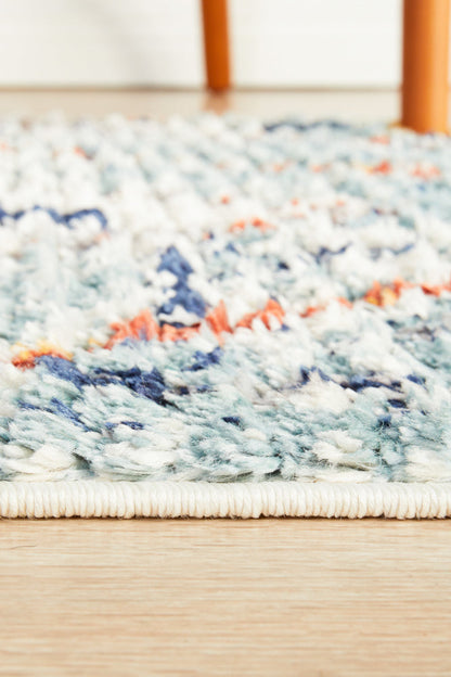 Kalbarri Blue Multicolor Runner Rug