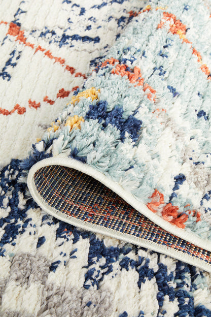 Kalbarri Blue Multicolor Runner Rug