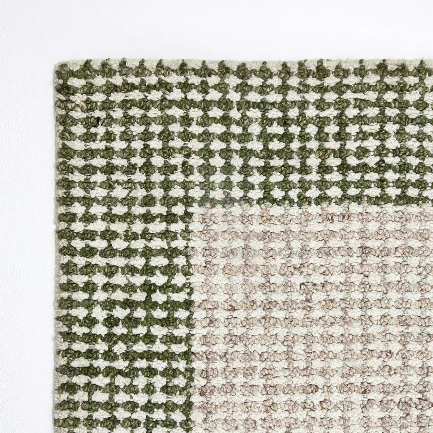 Mentone Green Border Wool Rug