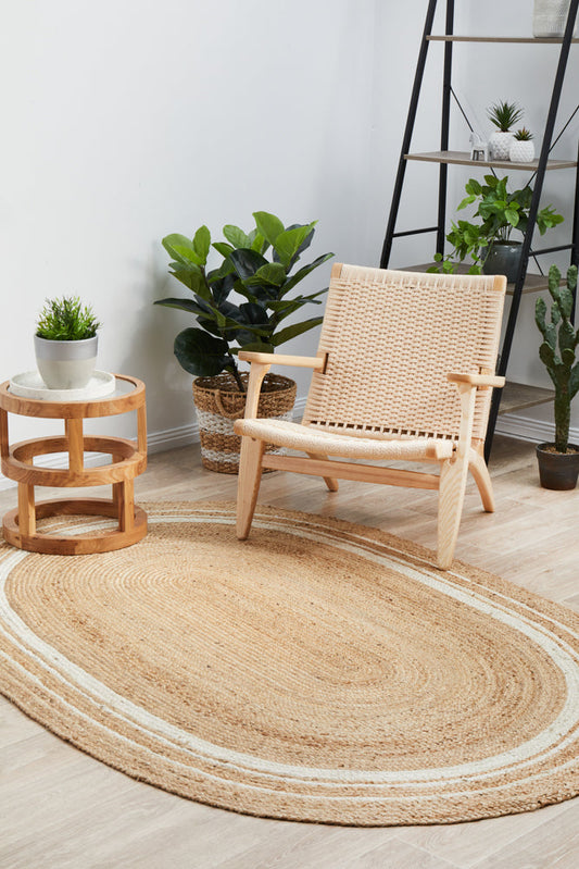 Boreen Natural Jute Oval Rug