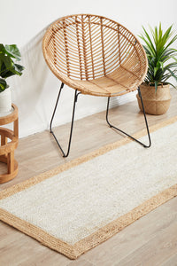 Boreen Paperbark Beige Jute Runner Rug