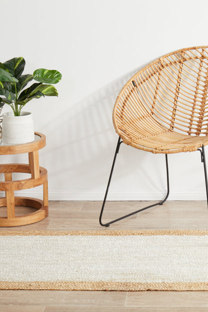 Boreen Paperbark Beige Jute Runner Rug