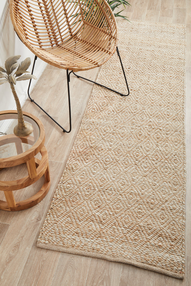 Boreen Sandstone Jute Runner Rug