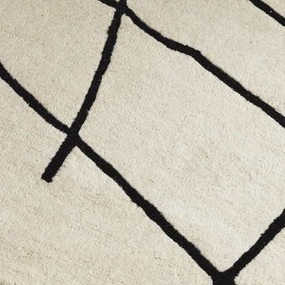Newport Ivory & Black Wool Rug