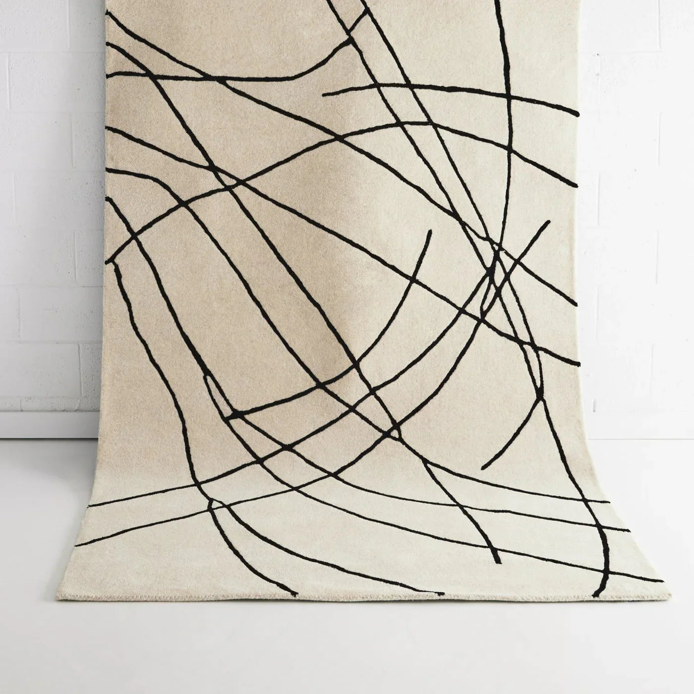 Newport Ivory & Black Wool Rug