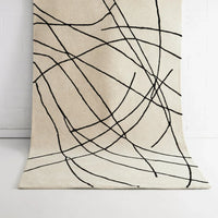 Newport Ivory & Black Wool Rug