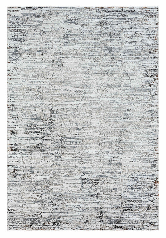 Noosa Silver Polyester Runner Rug