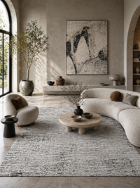 Noosa Silver Polyester Runner Rug