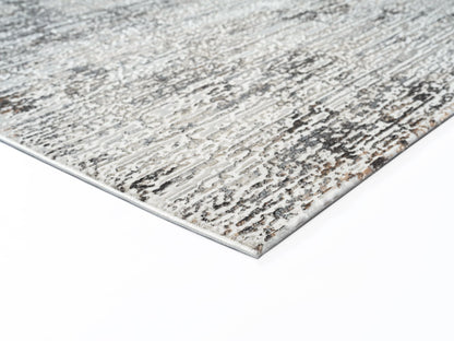 Noosa Silver Polyester Runner Rug