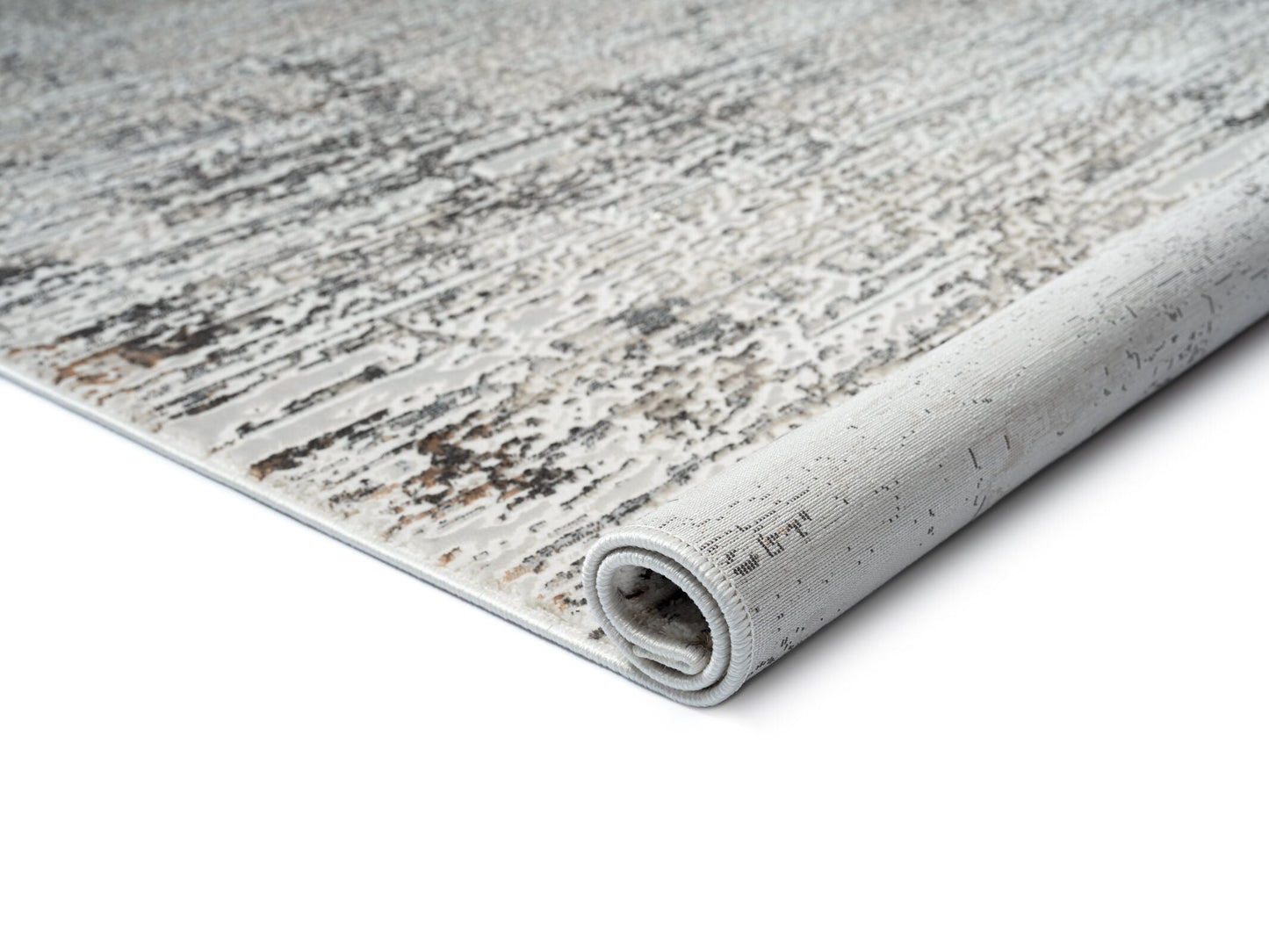 Noosa Silver Polyester Runner Rug
