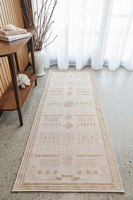 Yeppoon Driftwood Beige Runner Rug