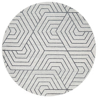 Wategos Spinifex Silver Round Rug