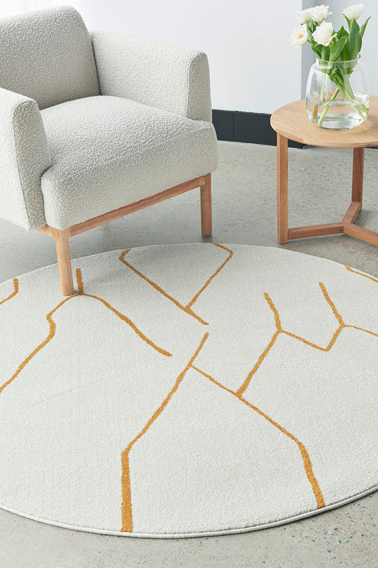 Wategos Gold Round Rug