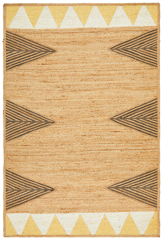Windang Yellow Jute & Cotton Rug