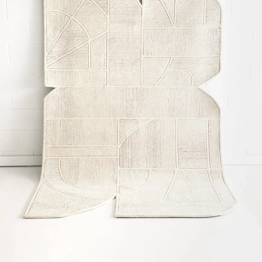 Peregian Modern Ivory Rug — soft neutral, The Inspire Home