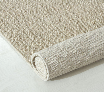 Pine Beige Wool & Cotton Rug