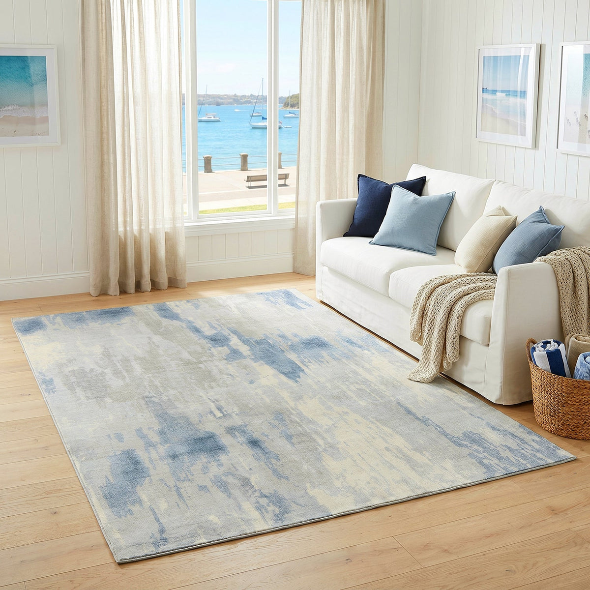 Mossman Blue Washable Rug