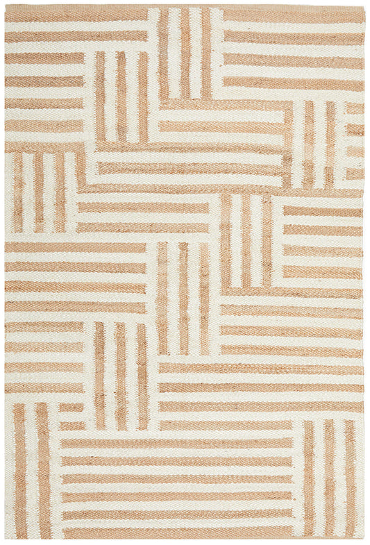 Exmouth Driftwood Beige Wool & Jute Rug