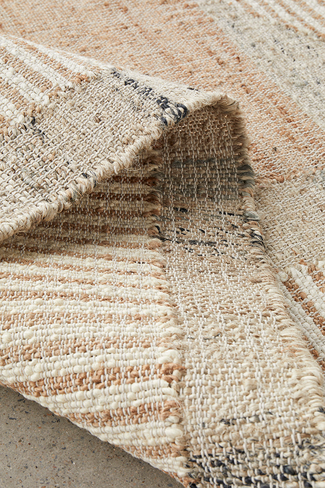 Exmouth Spinifex Beige Wool & Jute Rug