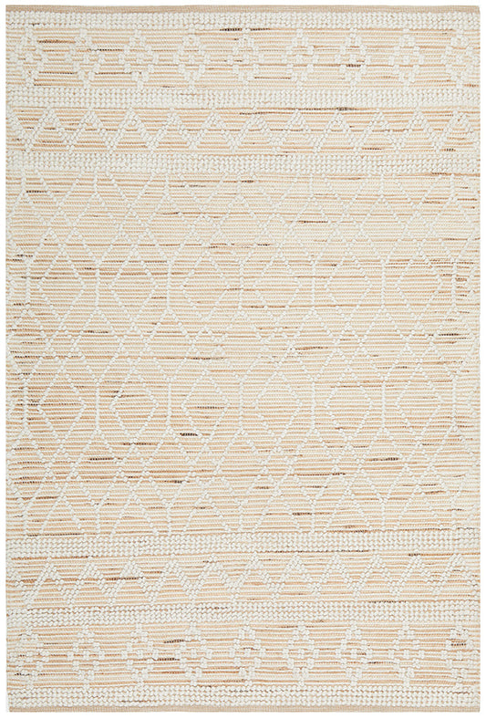 Exmouth Bracken Beige Wool & Jute Rug
