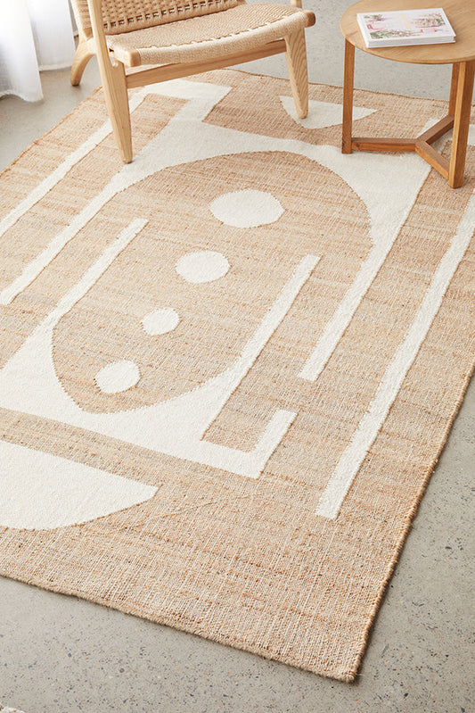 Exmouth Chaff Beige Wool & Jute Rug