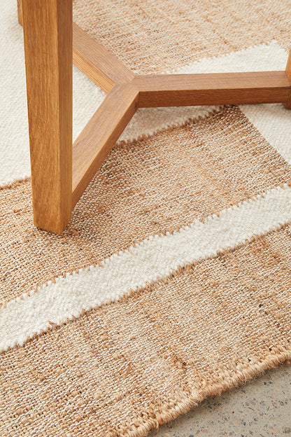Exmouth Chaff Beige Wool & Jute Rug