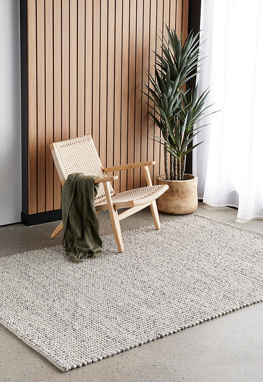 Bicheno Grey Wool Rug