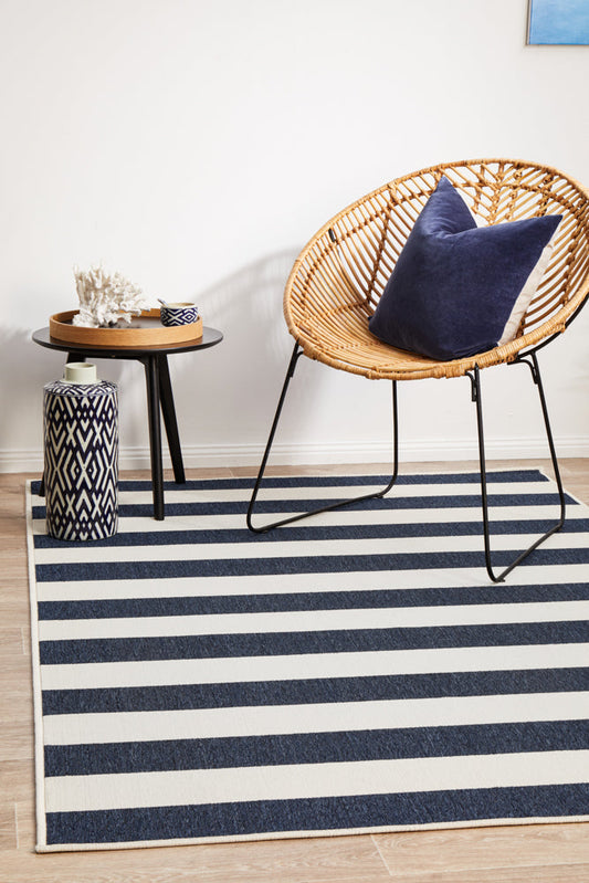 Hyams Snow and Navy Rug