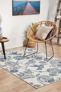 Hyams Frost and Blue Rug