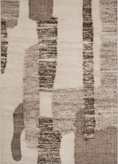 Semaphore Brown Wool Rug ‚Äî natural texture, The Inspire Home