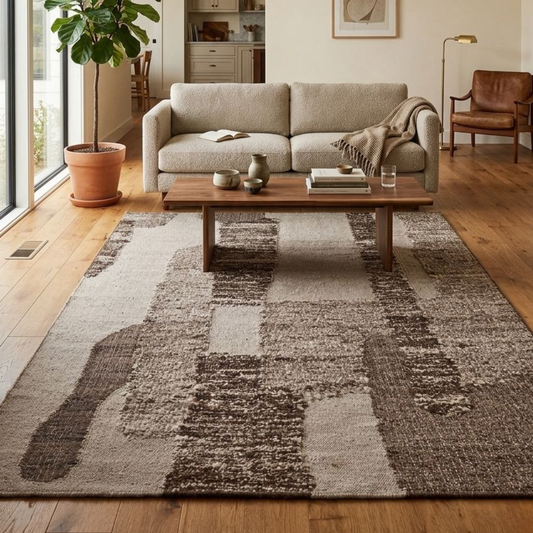Semaphore Brown Wool Rug