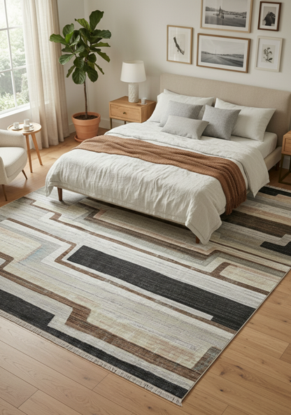 Sorrento Brown & Black Rug