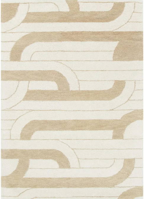 Stirling Ivory & Brown Wool Rug