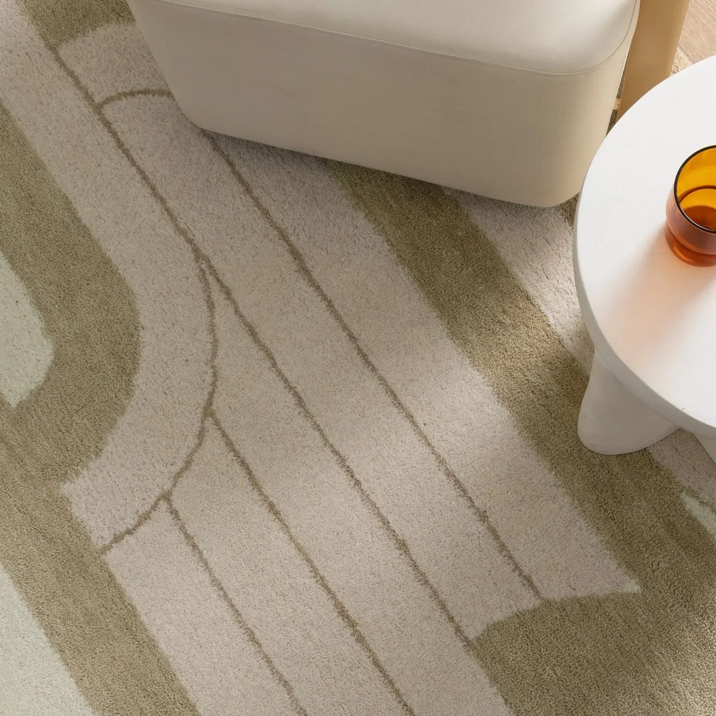 Stirling Ivory & Brown Wool Rug