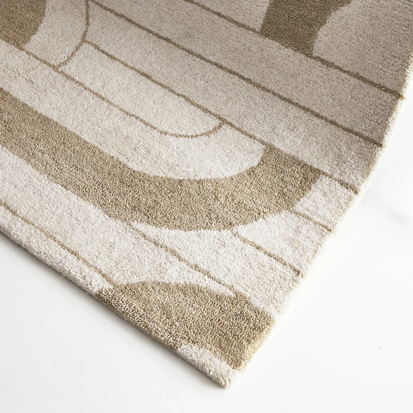Stirling Ivory & Brown Wool Rug