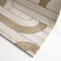 Stirling Ivory & Brown Wool Rug