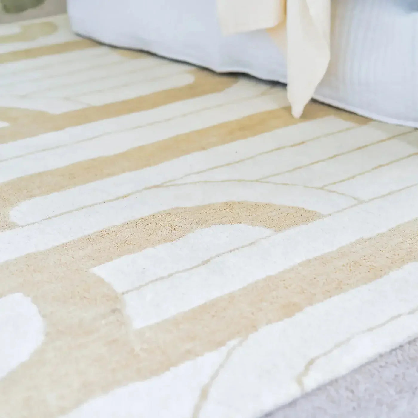 Stirling Ivory & Brown Wool Rug