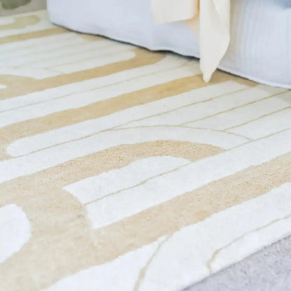 Stirling Ivory & Brown Wool Rug