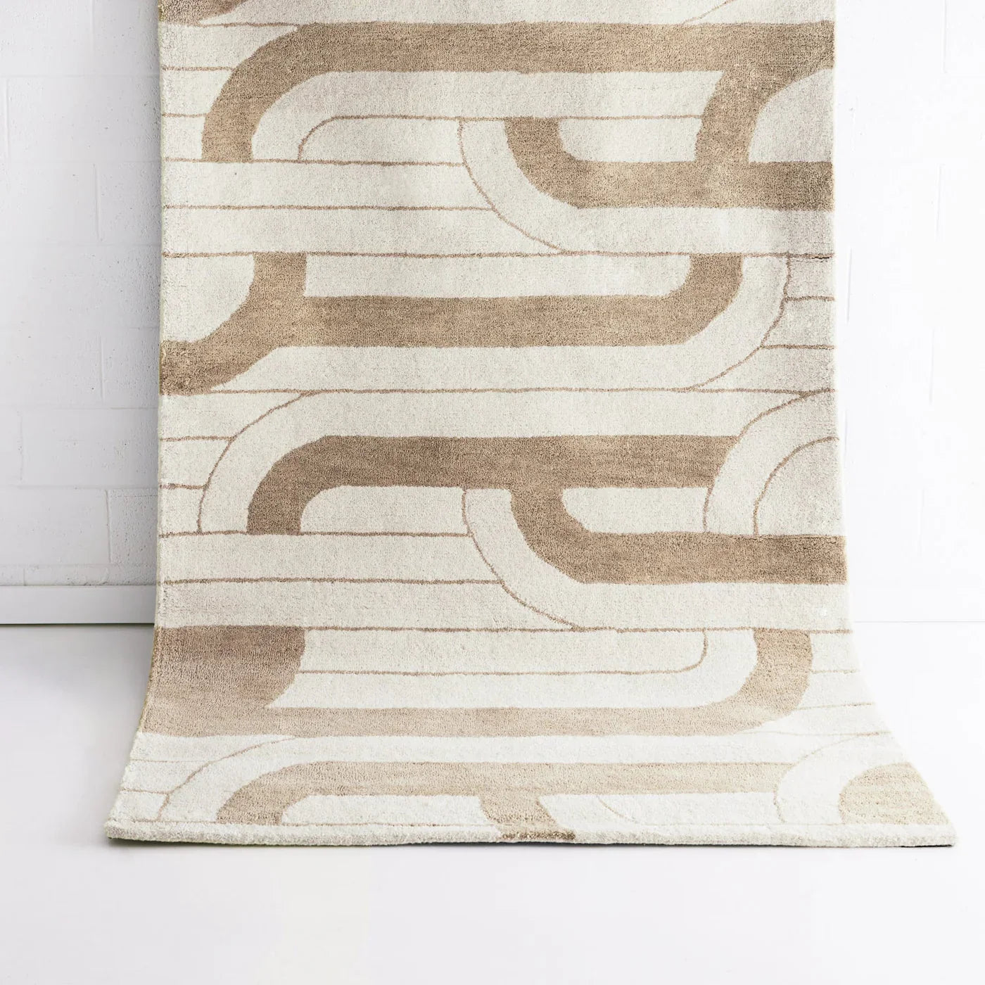 Stirling Ivory & Brown Wool Rug
