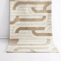 Stirling Ivory & Brown Wool Rug