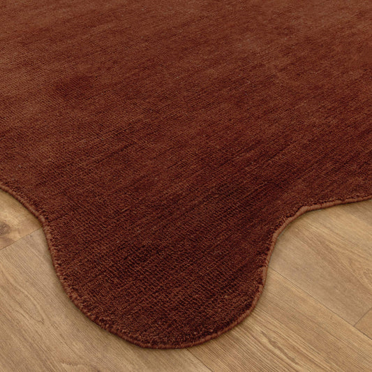 Wooli Terracotta Brown Round Rug